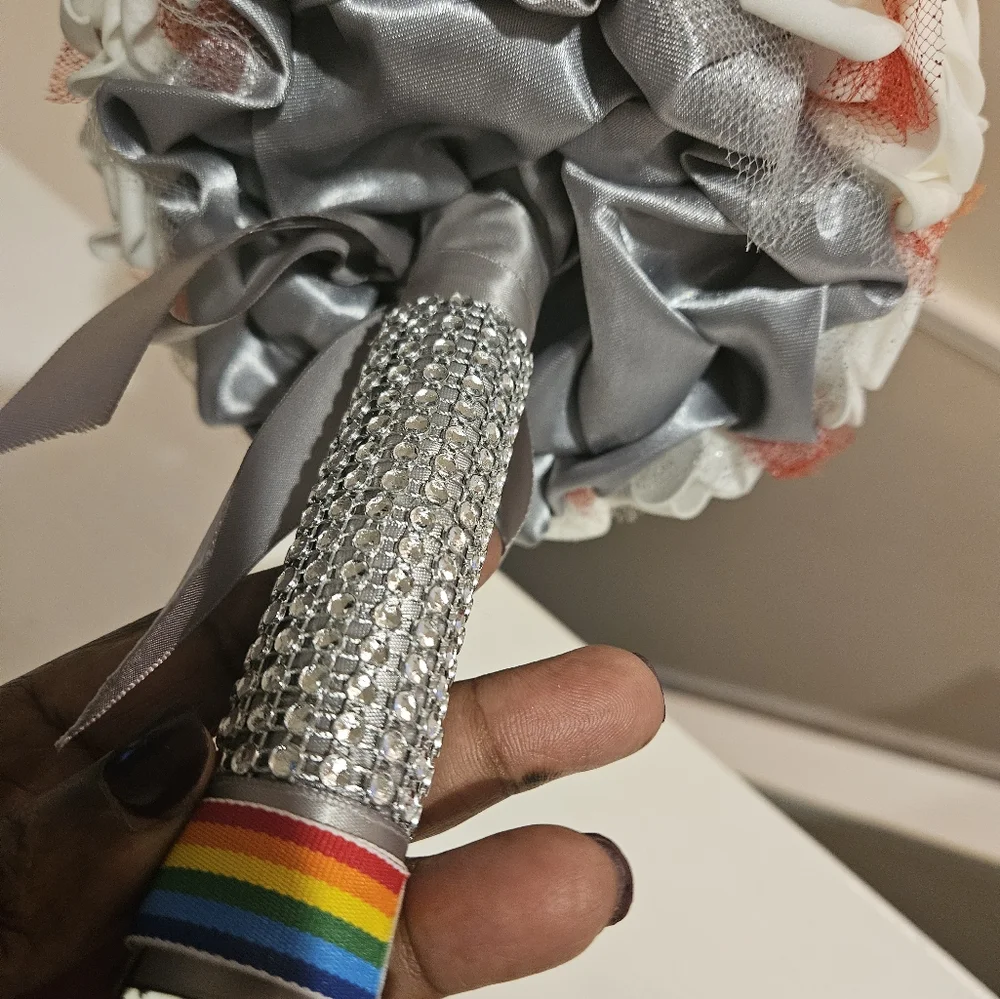 Rainbow artificial flower bouquet